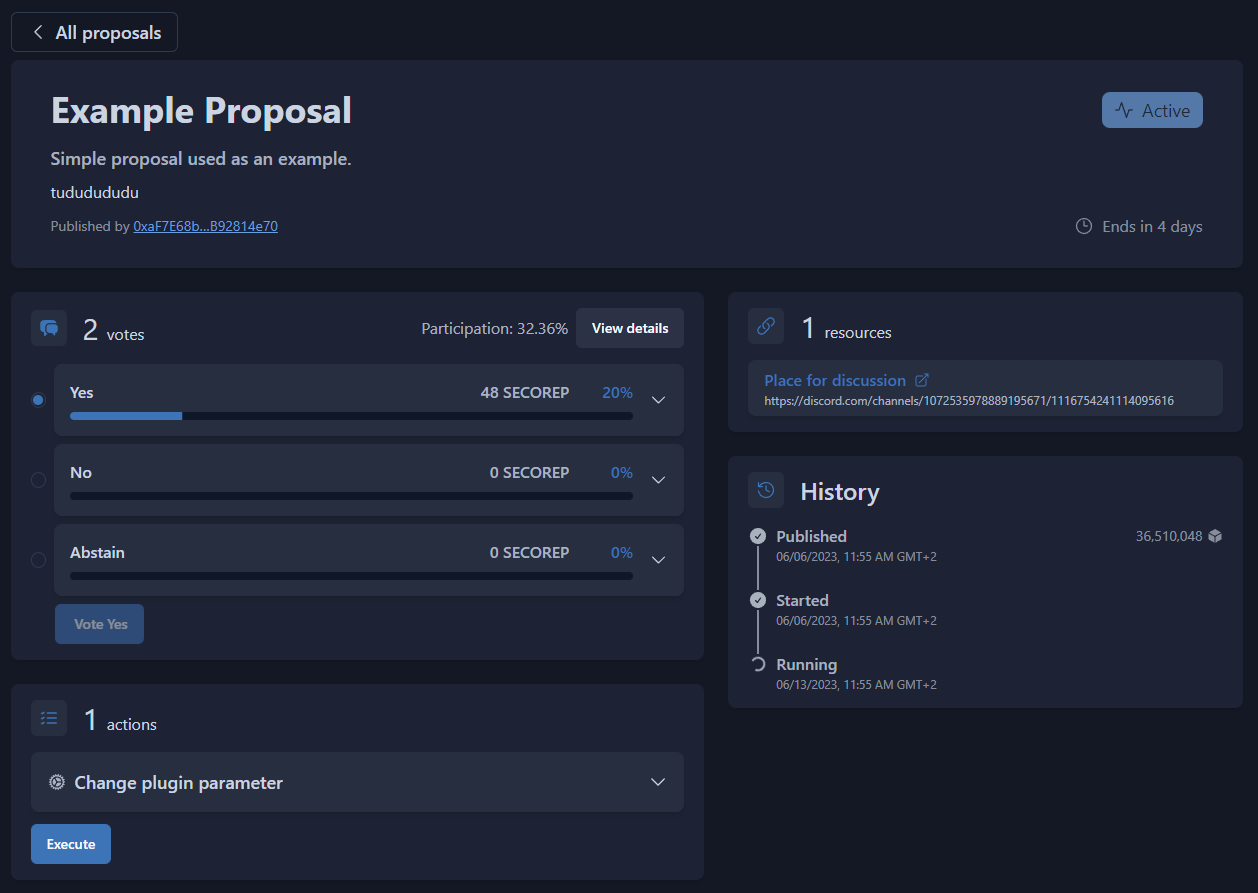 Proposal page